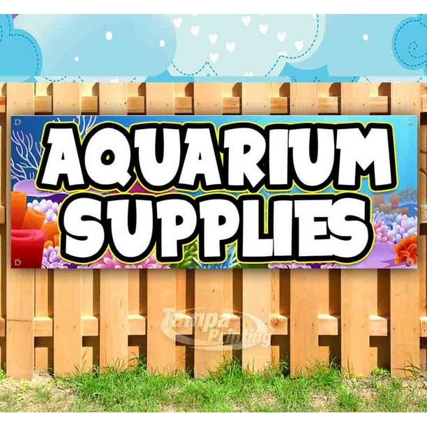 Heavy-Duty Vinyl Single-Sided with Metal Grommets Aquarium Supplies 13 oz Banner Non-Fabric 